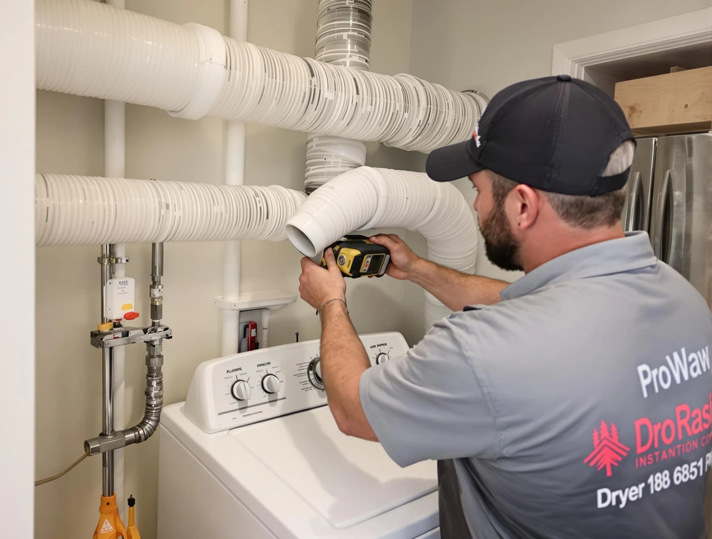 Professional dryer vent hose installation by Alpine Dryer Vent Cleaning in Alpine