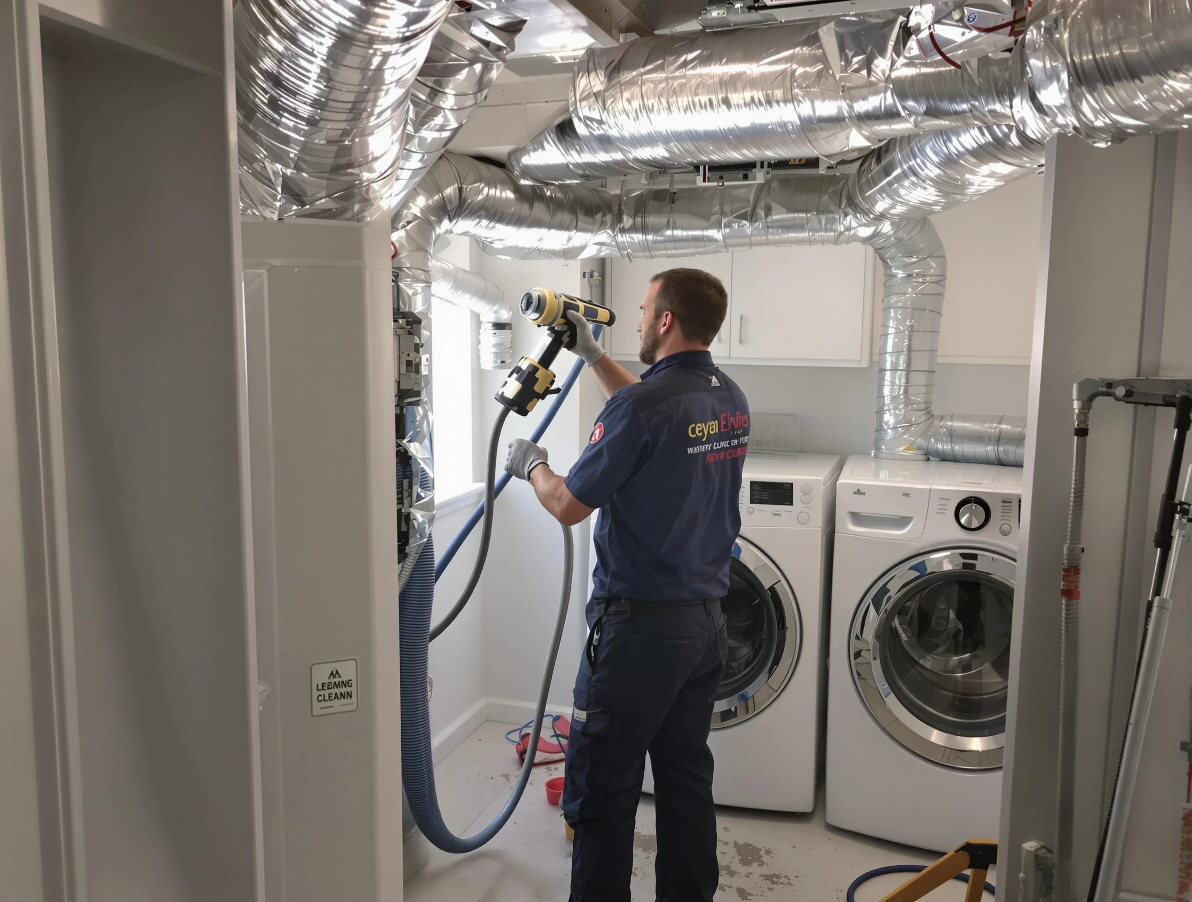 Alpine Dryer Vent Cleaning specialist using advanced equipment for thorough duct cleaning in Alpine